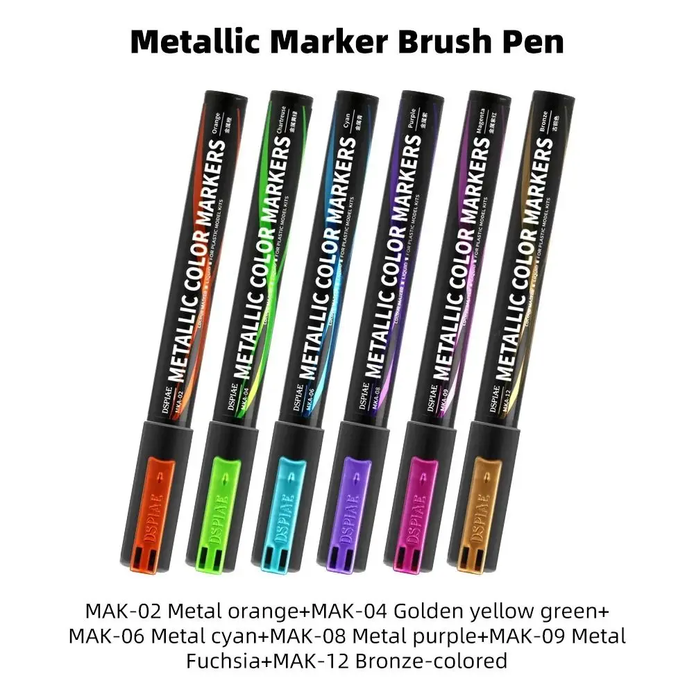 DIY Metallic Paint Markers Water-based Hobby Model Paint Tool Soft Head Dual-tips Metallic Glitter Markers Art Crafts
DIY Metallic Paint Markers Water-based Hobby Model Paint Tool Soft Head Dual-tips Metallic Glitter Markers Art Crafts