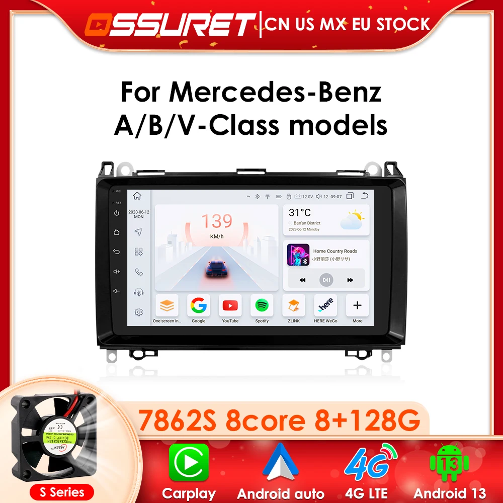 2Din Car Multimedia Player Android 12 For Mercedes Benz B W245 B150 B160 B170 B180 B200 B55 2004-2012 Carplay Auto WIFI GPS SWC
2Din Car Multimedia Player Android 12 For Mercedes Benz B W245 B150 B160 B170 B180 B200 B55 2004-2012 Carplay Auto WIFI GPS SWC