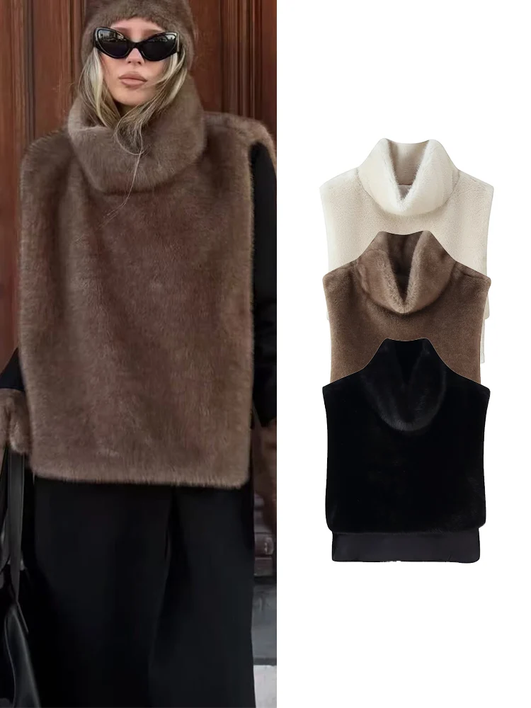 TFMLN женский жилет из искусственного меха, модный жилет без рукавов с воротником-стойкой, повседневная шикарная уличная одежда, зимние женские теплые майки
TFMLN женский жилет из искусственного меха, модный жилет без рукавов с воротником-стойкой, повседневная шикарная уличная одежда, зимние женские теплые майки