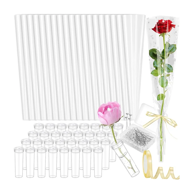 N09R-50 Pcs Single Rose Sleeve With Floral Water Tubes For Bouquets Valentine's Day Mother's Day For Valentine's Day Mother's Da
N09R-50 Pcs Single Rose Sleeve With Floral Water Tubes For Bouquets Valentine's Day Mother's Day For Valentine's Day Mother's Da
