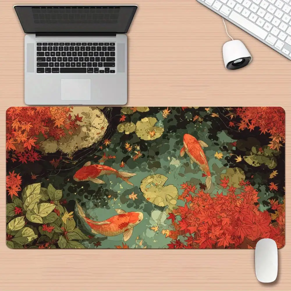 Koi Fish in Fall Leaves Design large mouse pad pc accessories gaming mats desk pad rubber edge locking office mat Computer Desks
Koi Fish in Fall Leaves Design large mouse pad pc accessories gaming mats desk pad rubber edge locking office mat Computer Desks
