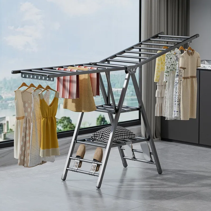 Thickened Carbon Steel Indoor Bedroom Floor-Mounted Clothes Drying Rack Portable Modern Style Balcony Blanket Drying Clothes ...
Thickened Carbon Steel Indoor Bedroom Floor-Mounted Clothes Drying Rack Portable Modern Style Balcony Blanket Drying Clothes ...