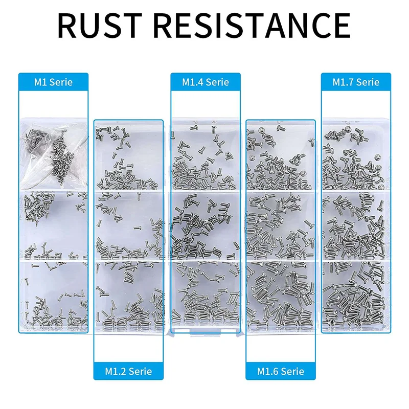 HFIL-800 Pc Tiny Screws For Electronics, Small Mini Pan Head Machine Screws Kit For Eyeglasses Watches Clocks Repair Spare Parts
HFIL-800 Pc Tiny Screws For Electronics, Small Mini Pan Head Machine Screws Kit For Eyeglasses Watches Clocks Repair Spare Parts