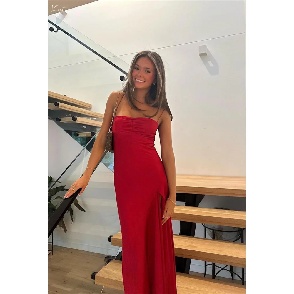 Kyoto Customized Spaghetti Strap Sexy Bridesmaid Dresses Sheath Side Split robe mariage invité Floor-Length Wedding Guest Dress
Kyoto Customized Spaghetti Strap Sexy Bridesmaid Dresses Sheath Side Split robe mariage invité Floor-Length Wedding Guest Dress