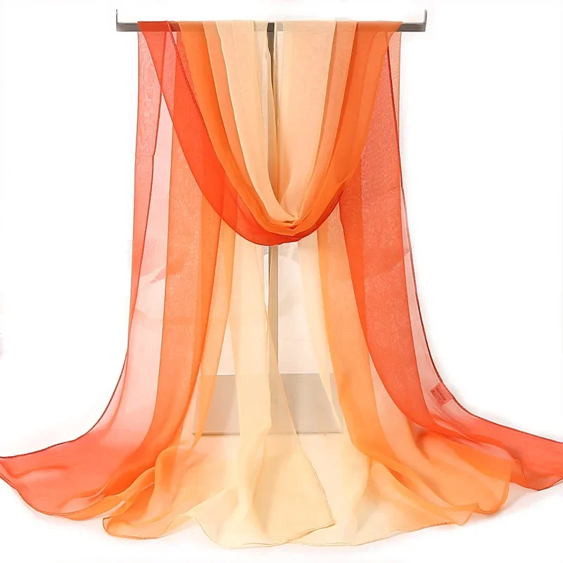 Summer New Arrival Fashion Chiffon Scarves Gradient Colors Female Silk Scarves 50 *160cm Long Gauze Chiffon Scarf Bandana Gifts
Summer New Arrival Fashion Chiffon Scarves Gradient Colors Female Silk Scarves 50 *160cm Long Gauze Chiffon Scarf Bandana Gifts