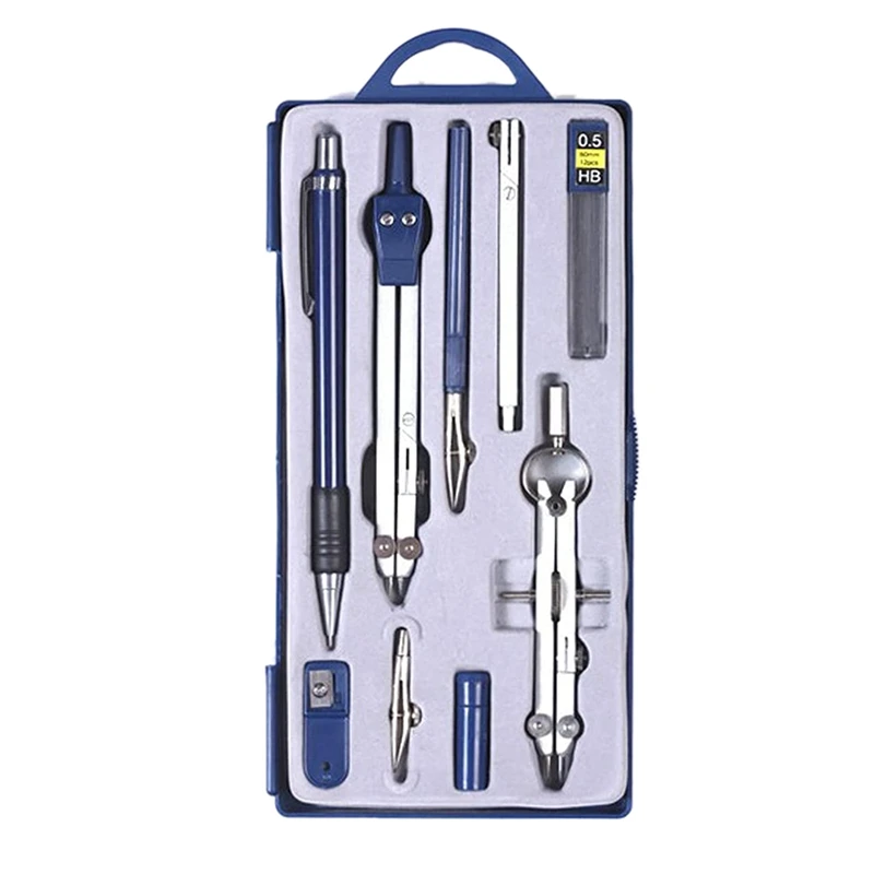 9 Pcs Metal Geometry Set Compass For Woodworking, Drawing Compass Protractors Classroom Set Drawing Kit For Geometry
9 Pcs Metal Geometry Set Compass For Woodworking, Drawing Compass Protractors Classroom Set Drawing Kit For Geometry