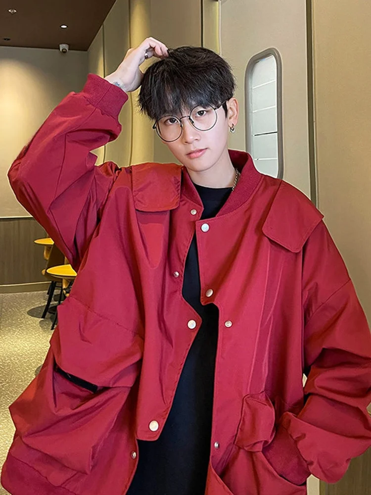 Spring Autumn Pilot Jaet Men's Irregular Baseball Design Workwear Coat Youth Trendy Long Sve Loose Fit Anti-Wind Outerwear
Spring Autumn Pilot Jaet Men's Irregular Baseball Design Workwear Coat Youth Trendy Long Sve Loose Fit Anti-Wind Outerwear