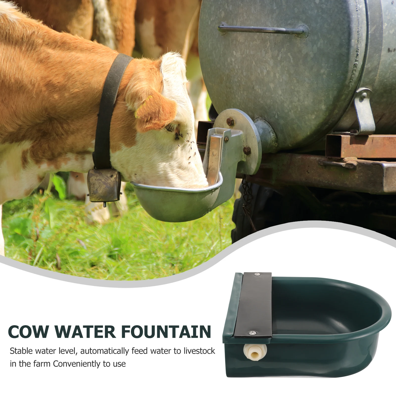 Cow Drinking Water Bowl Automatic Float Waterer Dark Green Plastic for Cattle Horse Sheep Goat Farm Livestock Stable
Cow Drinking Water Bowl Automatic Float Waterer Dark Green Plastic for Cattle Horse Sheep Goat Farm Livestock Stable