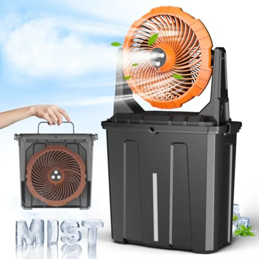 9L 10 Portable Misting Fan for Outside Patio, Outdoor/Camping/Fishing/Travel/Garden/Golf/Office Use, ABS+PP Material, Black, 3
9L 10 Portable Misting Fan for Outside Patio, Outdoor/Camping/Fishing/Travel/Garden/Golf/Office Use, ABS+PP Material, Black, 3