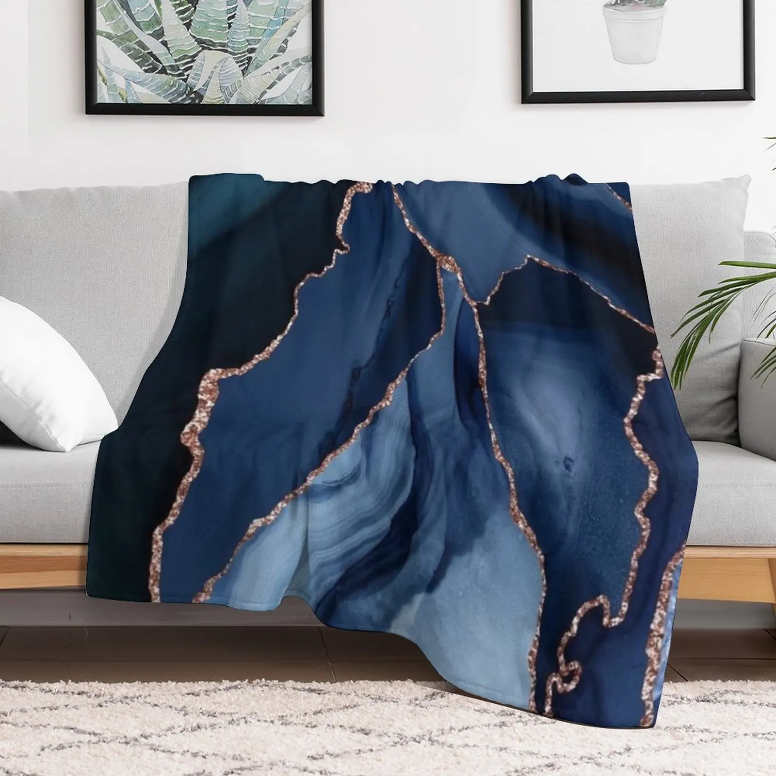 Luxurious Navy and Deep Blue and Rose Gold Shimmer Throw Blanket Baby sofa bed halloween Blankets
Luxurious Navy and Deep Blue and Rose Gold Shimmer Throw Blanket Baby sofa bed halloween Blankets
