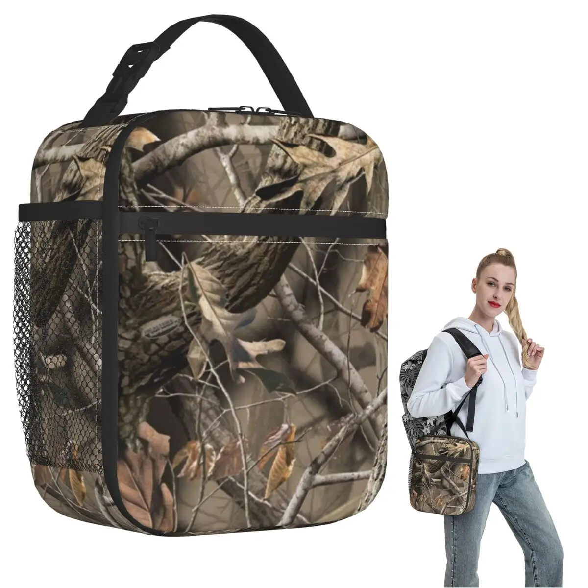 Real Tree Camouflage Insulated Lunch Bag for Women Children Leakproof Food Boxes Thermal Lunch Box Tote
Real Tree Camouflage Insulated Lunch Bag for Women Children Leakproof Food Boxes Thermal Lunch Box Tote