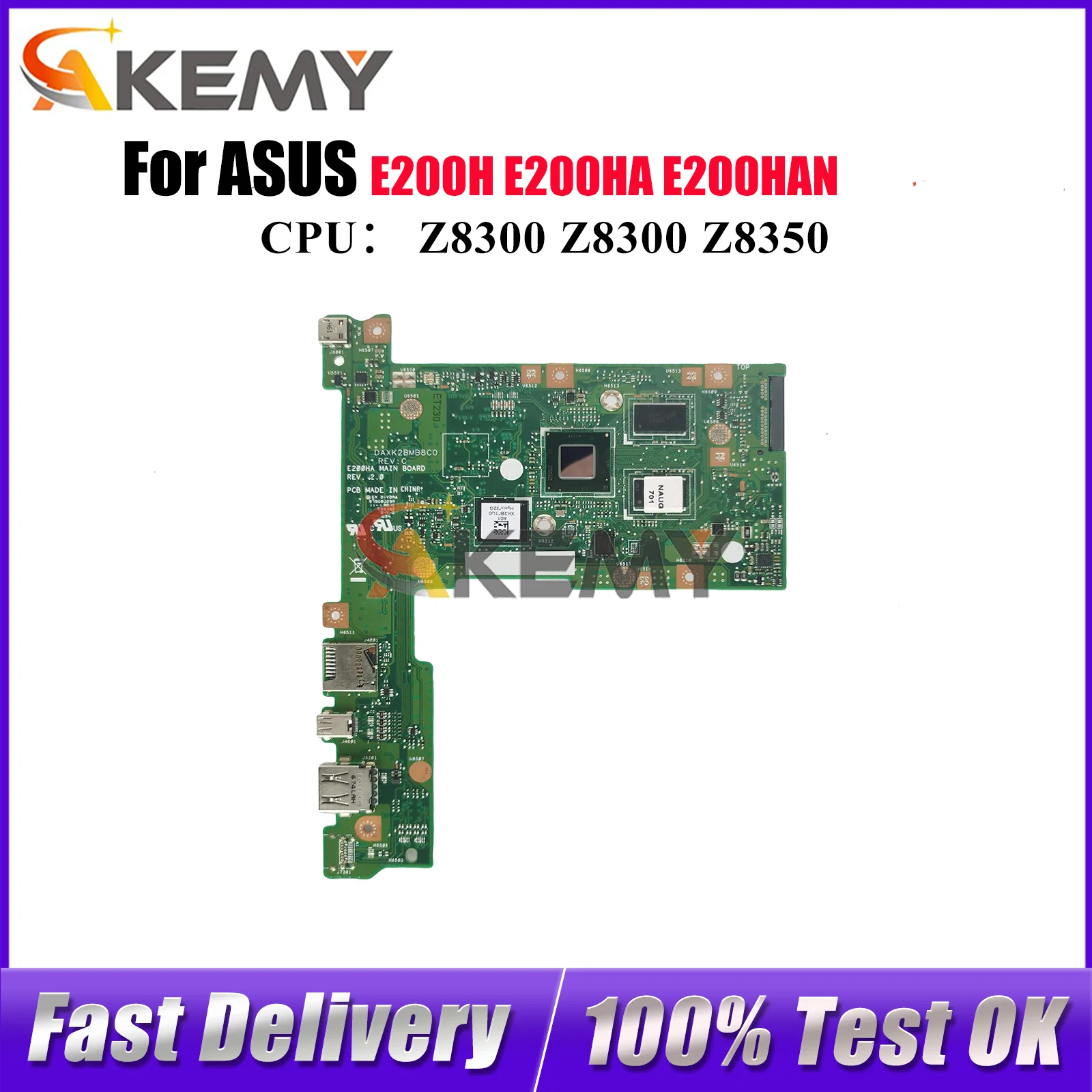 E200HA Laptop Motherboard For ASUS EeeBook E200HAN E200H E200HA Notebook Mainboard With Z8300 100% tests OK fast shipping stk
E200HA Laptop Motherboard For ASUS EeeBook E200HAN E200H E200HA Notebook Mainboard With Z8300 100% tests OK fast shipping stk