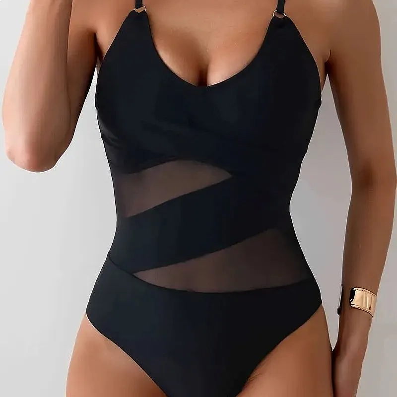 Women Elegant Solid One Piece Swimsuit High Stretch Summer Beach Vacation Swimwear
Women Elegant Solid One Piece Swimsuit High Stretch Summer Beach Vacation Swimwear