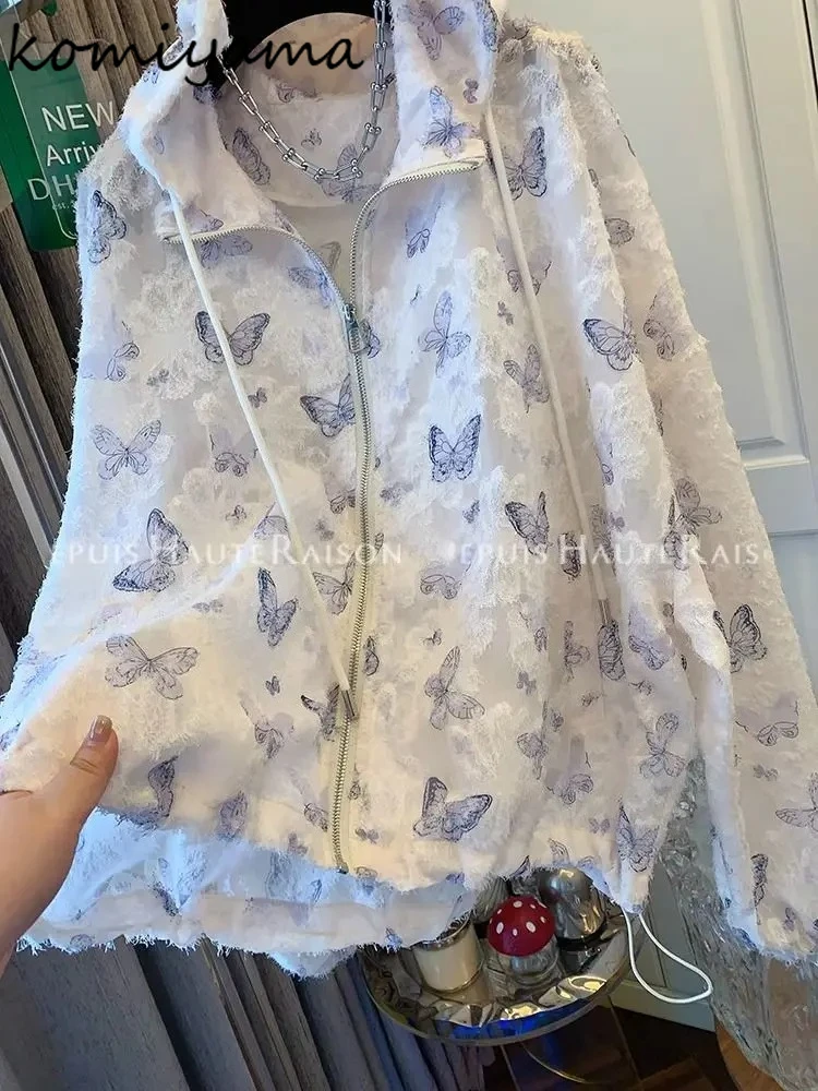 Hooded Long Sleeve Chaquetas Mujer Butterfly Fringe 2025 Jacket Zip Woman Jackets Sun Protective Casaco New Loose Outerwears
Hooded Long Sleeve Chaquetas Mujer Butterfly Fringe 2025 Jacket Zip Woman Jackets Sun Protective Casaco New Loose Outerwears