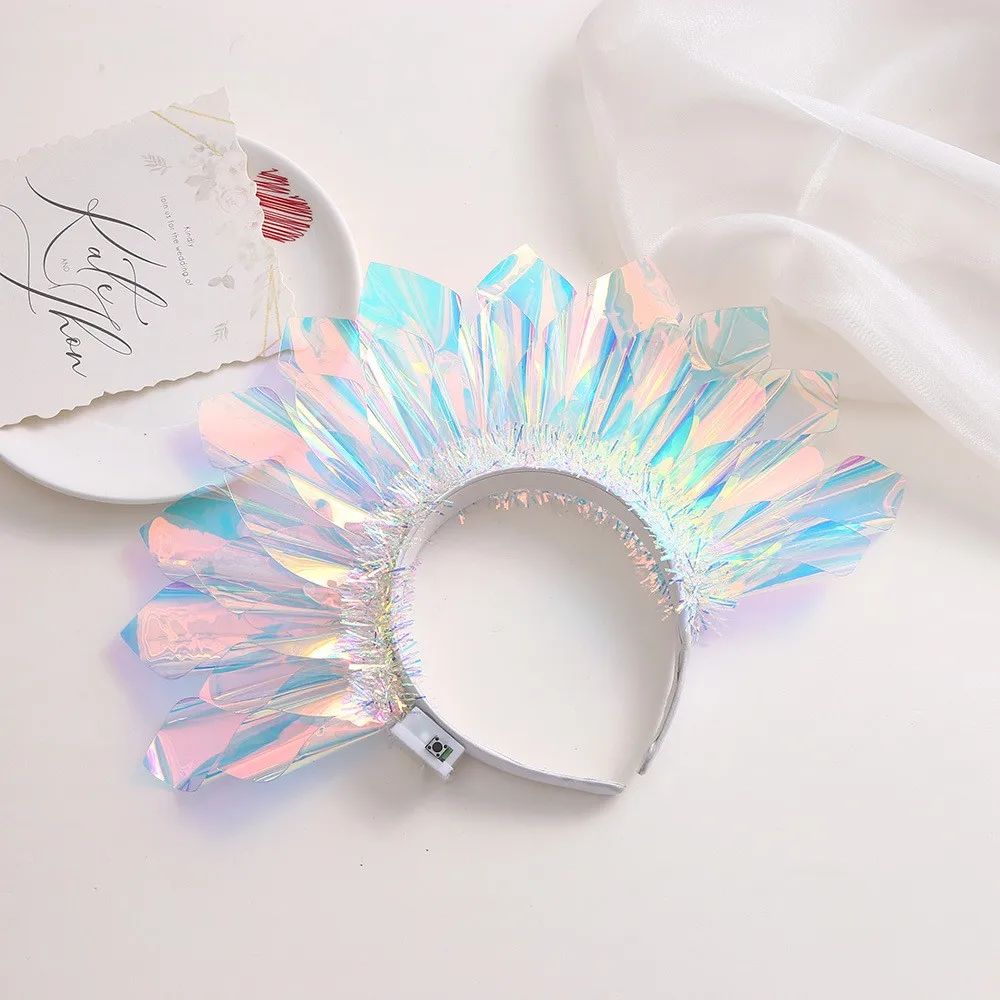 Cross border creative luminous film headband, children's holiday atmosphere decoration headband, Halloween bright light decorati
Cross border creative luminous film headband, children's holiday atmosphere decoration headband, Halloween bright light decorati
