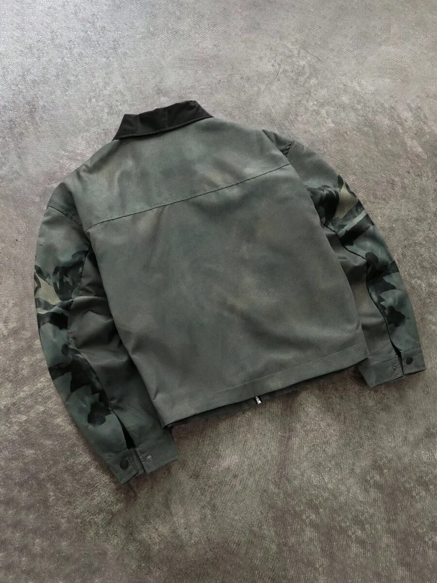 Mens Long Sleeve Camouflage Print Collared Zip Up Jacket Regular Fit Casual Streetwear
Mens Long Sleeve Camouflage Print Collared Zip Up Jacket Regular Fit Casual Streetwear