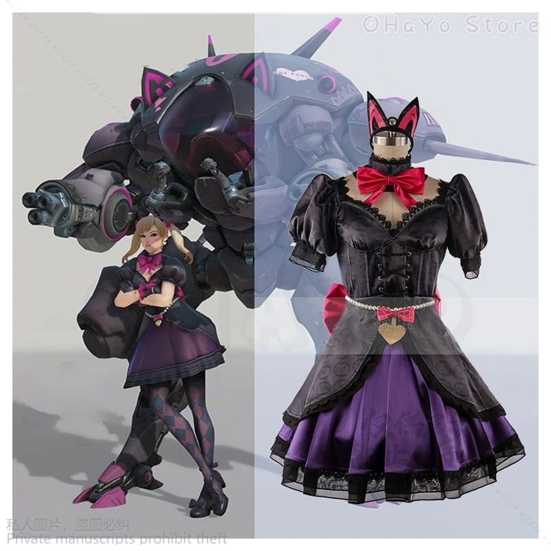 Game OW DVA Hana Song Cosplay Women Costume Black Cat Full Set Clothes Halloween Lolita Dress Girls Sweet Skirts Party Suits
Game OW DVA Hana Song Cosplay Women Costume Black Cat Full Set Clothes Halloween Lolita Dress Girls Sweet Skirts Party Suits