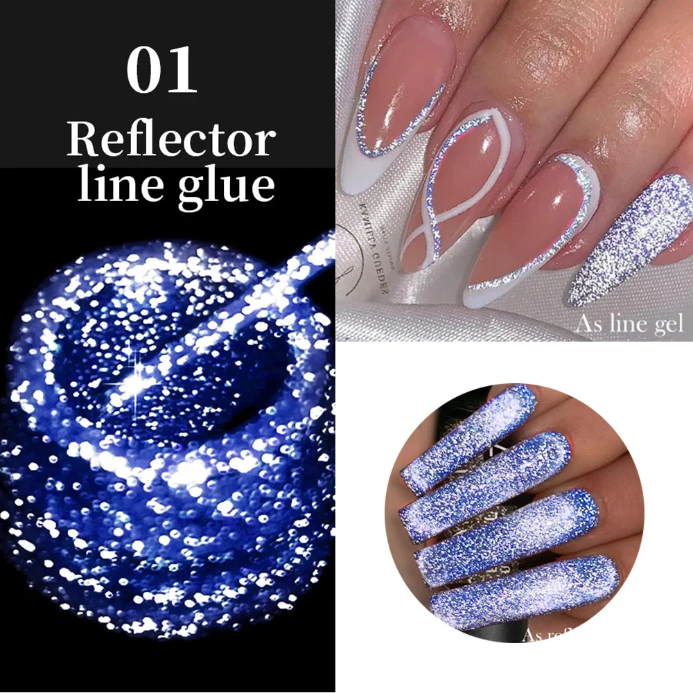 5ml/bollet Reflector Line Nail Gel Blue Metal Painting Polish Nail Polish High Density Strobe Drawing DIY Manicure Art Supplies
5ml/bollet Reflector Line Nail Gel Blue Metal Painting Polish Nail Polish High Density Strobe Drawing DIY Manicure Art Supplies
