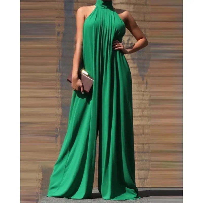 Women's Sexy Spicy Girl Sleeveless Halter Backless Loose Jumpsuit Female Clothes 2024 Summer Women Fashion High Waist Jumpsuits
Women's Sexy Spicy Girl Sleeveless Halter Backless Loose Jumpsuit Female Clothes 2024 Summer Women Fashion High Waist Jumpsuits