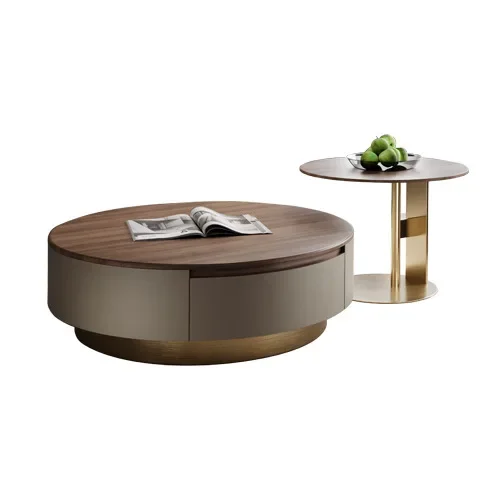 New light luxury high-end small apartment high-end black walnut solid wood round TV cabinet combination
New light luxury high-end small apartment high-end black walnut solid wood round TV cabinet combination