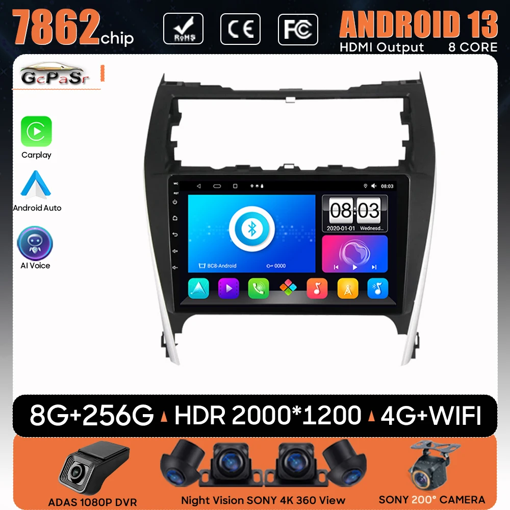 Car Radio Carplay For Toyota Camry 7 XV 50 55 2012 - 2017 Navigation GPS Android Stereo Multimedia Player Screen No 2din 5G Wifi
Car Radio Carplay For Toyota Camry 7 XV 50 55 2012 - 2017 Navigation GPS Android Stereo Multimedia Player Screen No 2din 5G Wifi