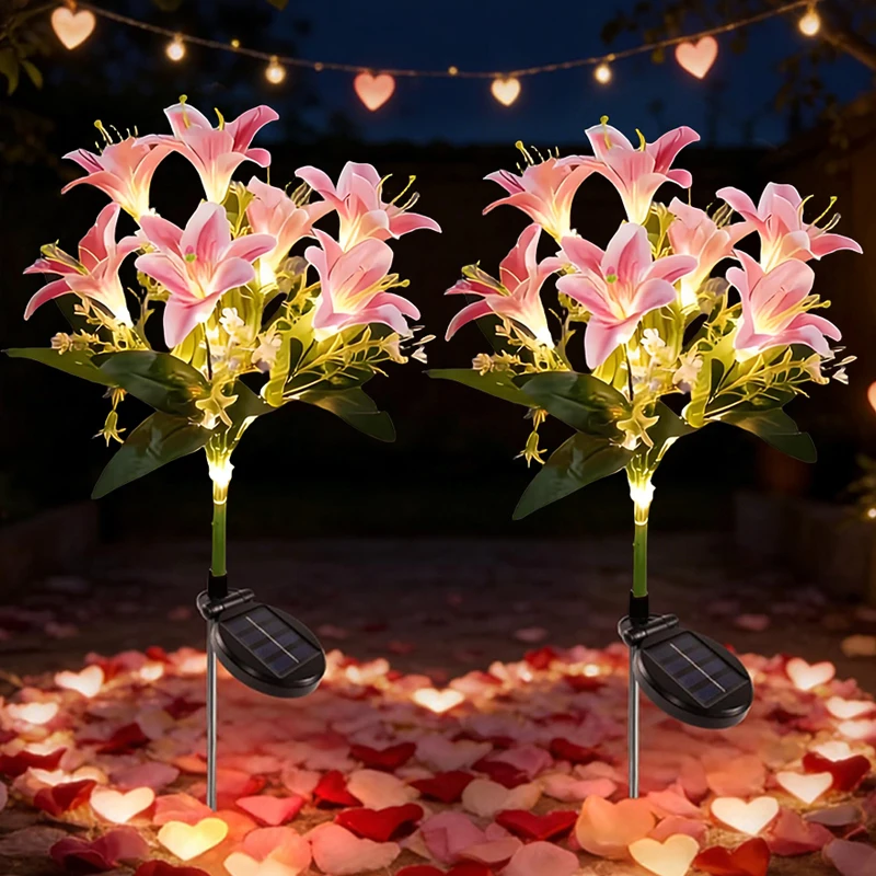 Solar 7-Head Lily Flower Lights Outdoor Decorative Garden Courtyard Lawn Lamp with Ground Plug for Party Wedding Romantic Decor
Solar 7-Head Lily Flower Lights Outdoor Decorative Garden Courtyard Lawn Lamp with Ground Plug for Party Wedding Romantic Decor