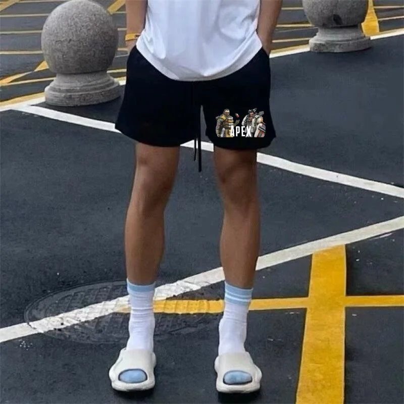 Летние шорты из чистого хлопка с периферийным принтом Apex, летние трендовые свободные шорты для спорта и отдыха, мужские шорты на заказ 
Летние шорты из чистого хлопка с периферийным принтом Apex, летние трендовые свободные шорты для спорта и отдыха, мужские шорты на заказ