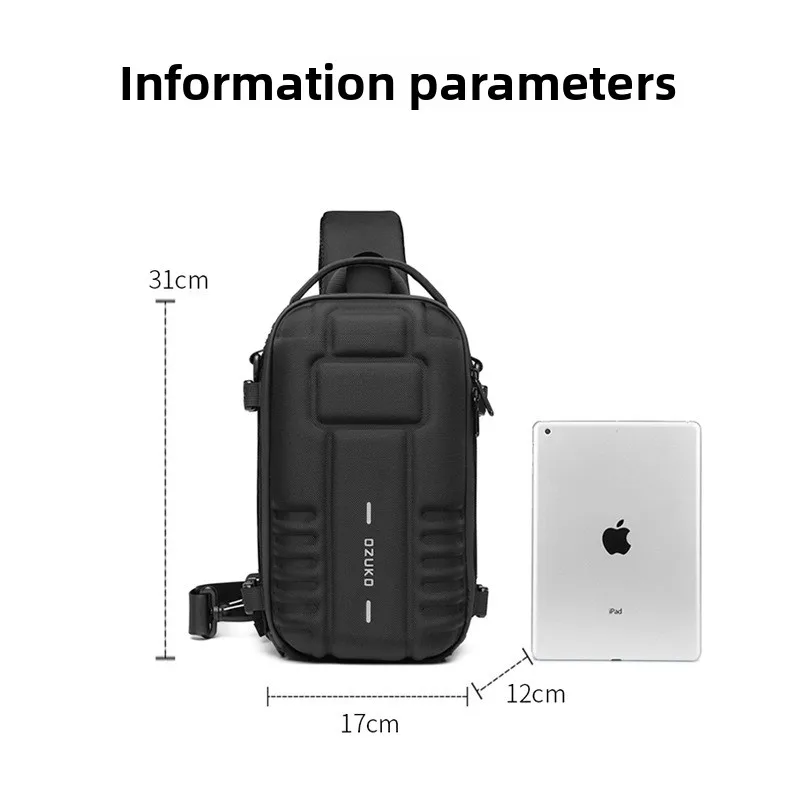 Ozuko Men's Large Capaci Outdoor Sports Chest Bag Hard ell Single oulder Slant Crossbag Waterproof Casual Ox Cloth
Ozuko Men's Large Capaci Outdoor Sports Chest Bag Hard ell Single oulder Slant Crossbag Waterproof Casual Ox Cloth