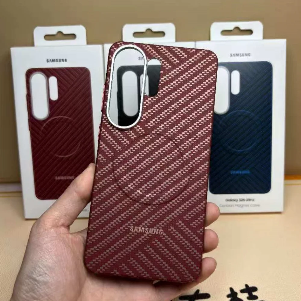 Luxury Carbon Fiber Wireless for Magsafe Phone Case for Samsung Galaxy S26 S25 Ultra S26 Ultra Alloy Lens Protection Hard Cover
Luxury Carbon Fiber Wireless for Magsafe Phone Case for Samsung Galaxy S26 S25 Ultra S26 Ultra Alloy Lens Protection Hard Cover