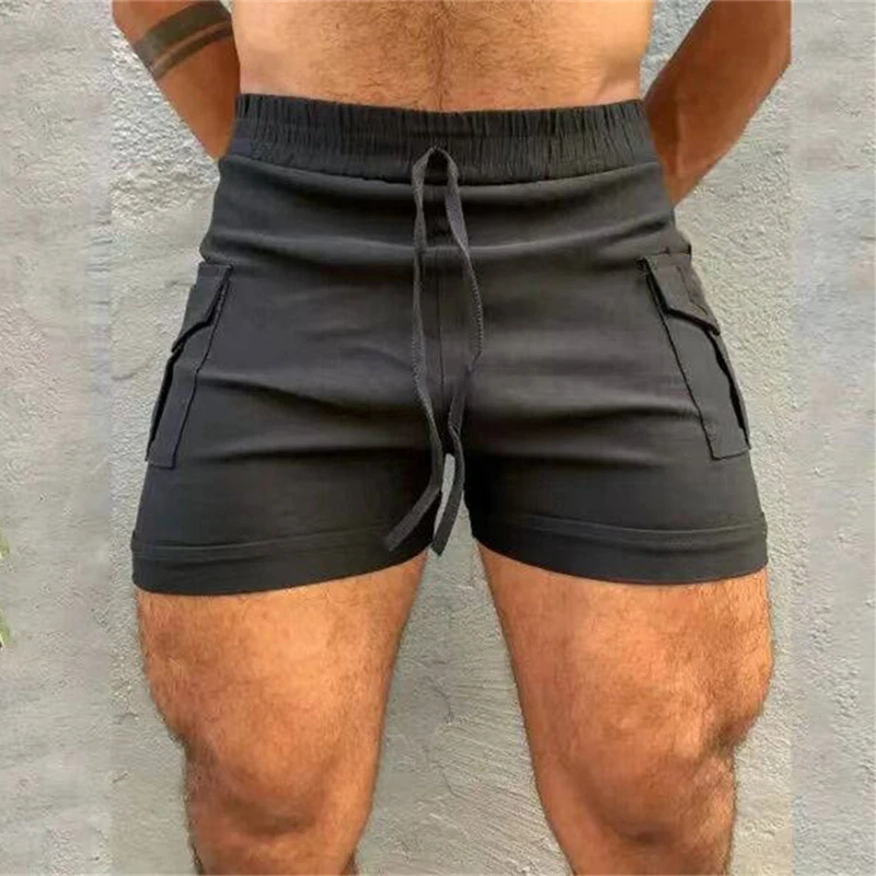 Fashion Patch Pockets Slim Shorts Men Summer Casual Solid Color Elastic Waist Drawstring Short Pant Sports Fitness Mens Shorts
Fashion Patch Pockets Slim Shorts Men Summer Casual Solid Color Elastic Waist Drawstring Short Pant Sports Fitness Mens Shorts