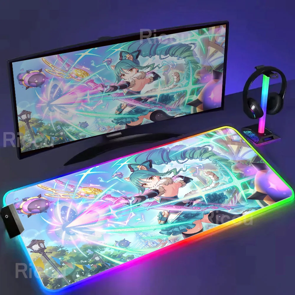 RGB Mouse Pad Anime Princess Connect Mousepad Large Game Accessories Mouse Pad LockEdge Thickened Computer Keyboard XXL Desk Mat
RGB Mouse Pad Anime Princess Connect Mousepad Large Game Accessories Mouse Pad LockEdge Thickened Computer Keyboard XXL Desk Mat