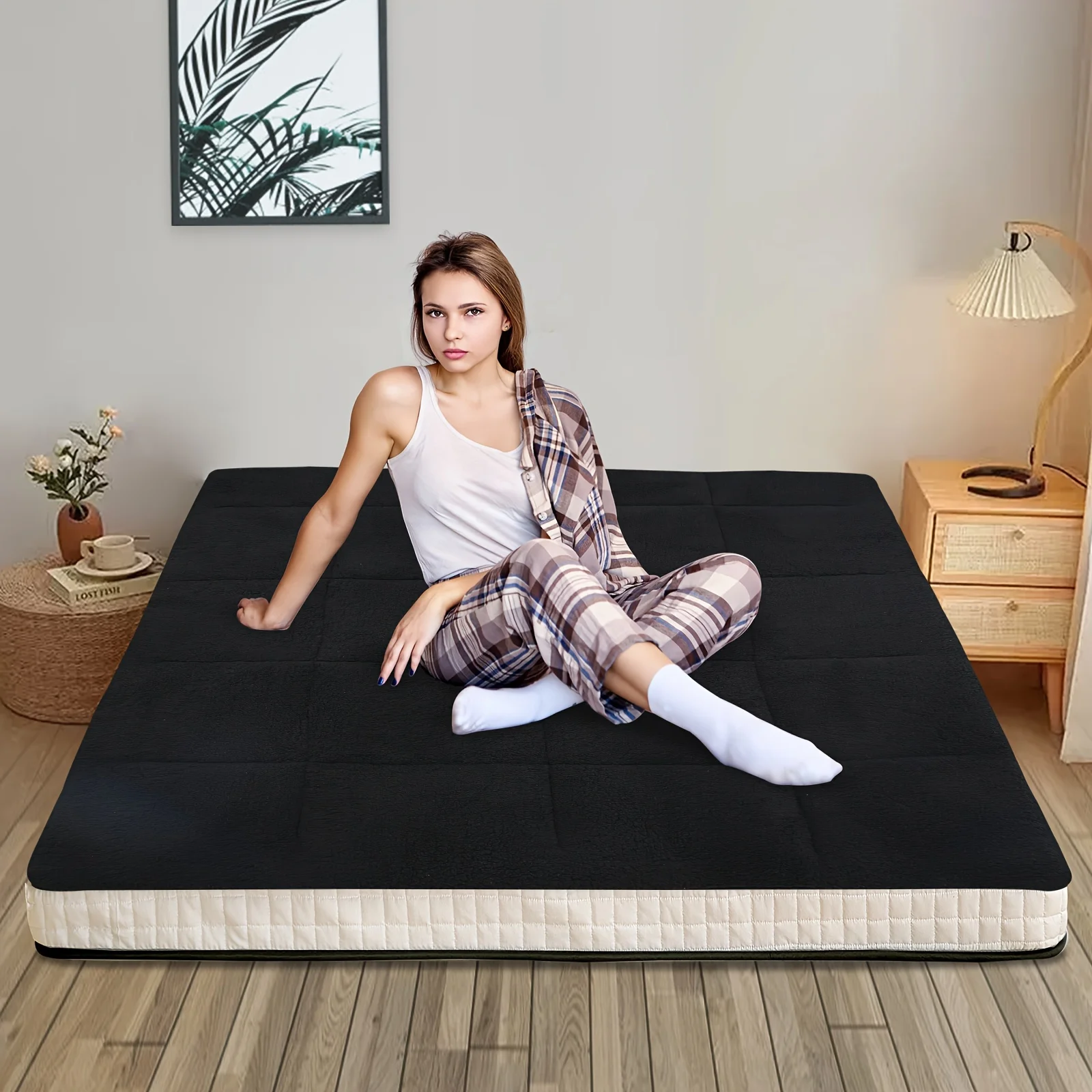 Lilypelle Japanese Floor Mattress, Plush Foldable Tatami Mat Ultra Soft Adult Sleeping Pad for Camping Guest Room RV
Lilypelle Japanese Floor Mattress, Plush Foldable Tatami Mat Ultra Soft Adult Sleeping Pad for Camping Guest Room RV