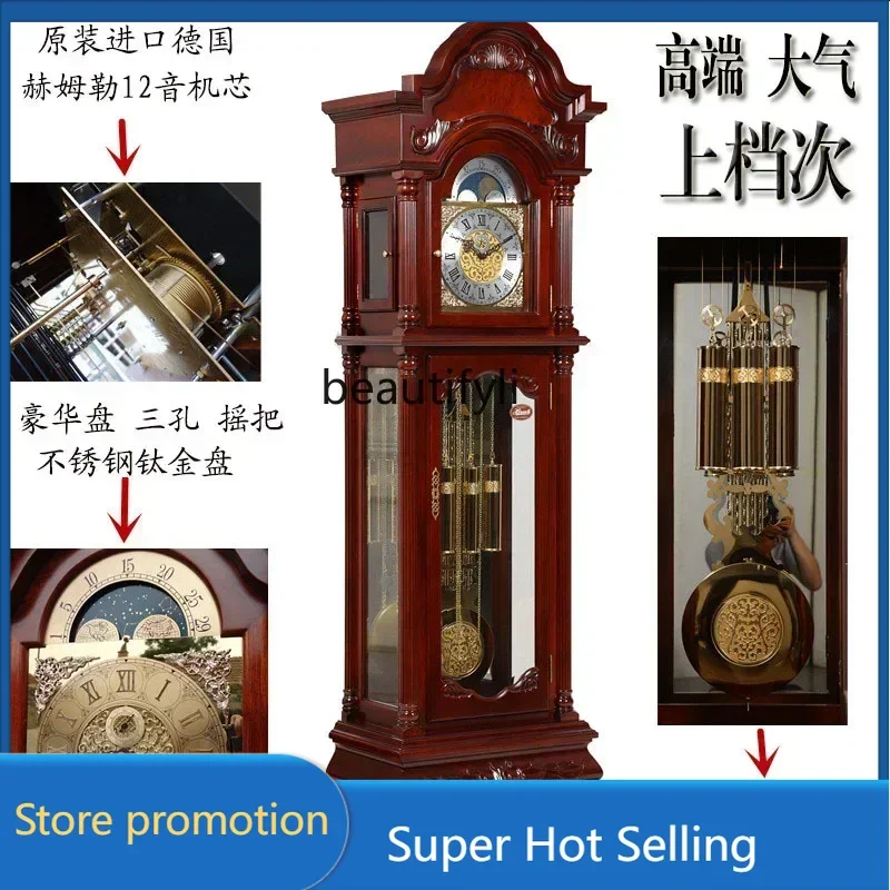 G53 German Hermle Movement the Grandfather Clock High-End Luxury Machinery Pendulum Clock European Standing Grandfather Clock Re
G53 German Hermle Movement the Grandfather Clock High-End Luxury Machinery Pendulum Clock European Standing Grandfather Clock Re