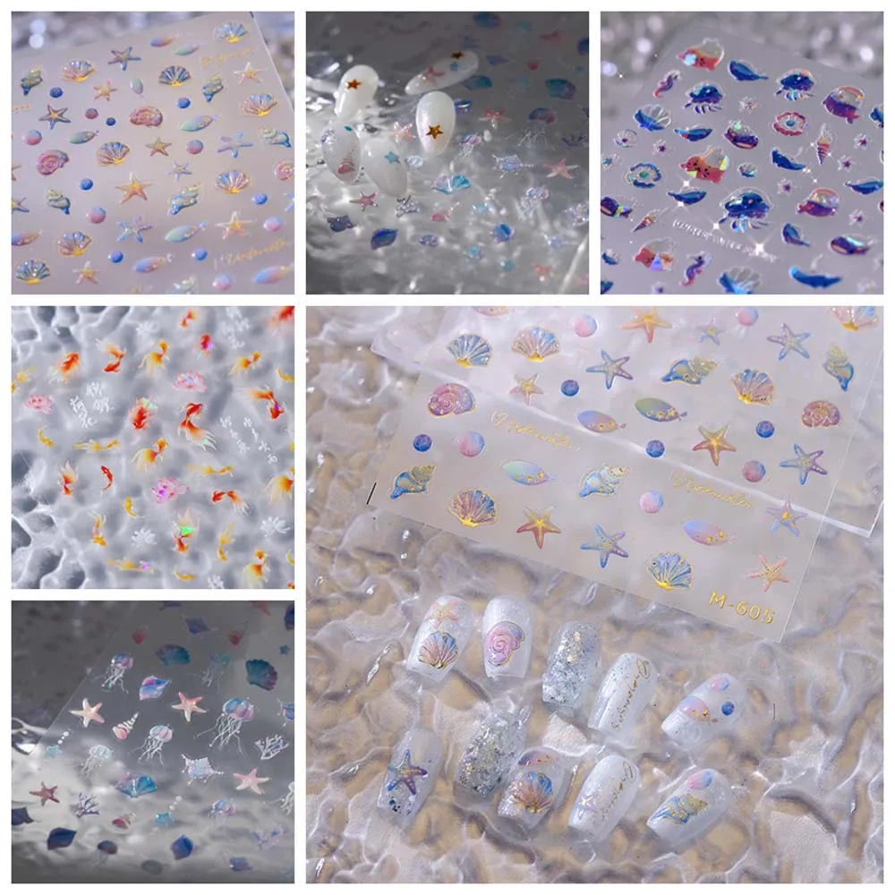 Shells Ocean Nail Stickers Dolphin Goldfish Ocean Nail Decals Nail Supplies Conch Star Ocean Nail Decorations Lady/Girls
Shells Ocean Nail Stickers Dolphin Goldfish Ocean Nail Decals Nail Supplies Conch Star Ocean Nail Decorations Lady/Girls