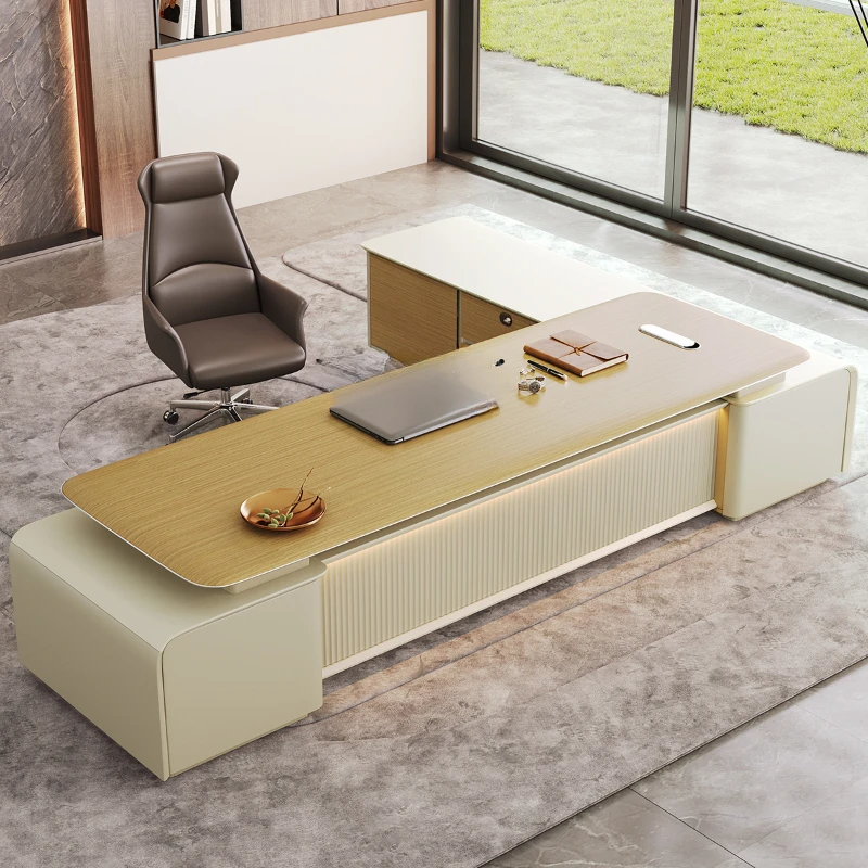 Boss Desk Simple Modern President Office High-End Executive Desk Table and Chair Combination
Boss Desk Simple Modern President Office High-End Executive Desk Table and Chair Combination