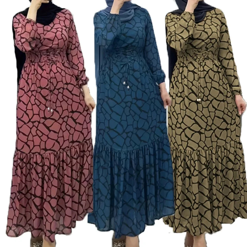 Green Dresses for Muslim Women High-neck Pleated High-waisted Chiffon Tie-up Summer Autumn Evening Dancing Party Outdoor Abayas
Green Dresses for Muslim Women High-neck Pleated High-waisted Chiffon Tie-up Summer Autumn Evening Dancing Party Outdoor Abayas