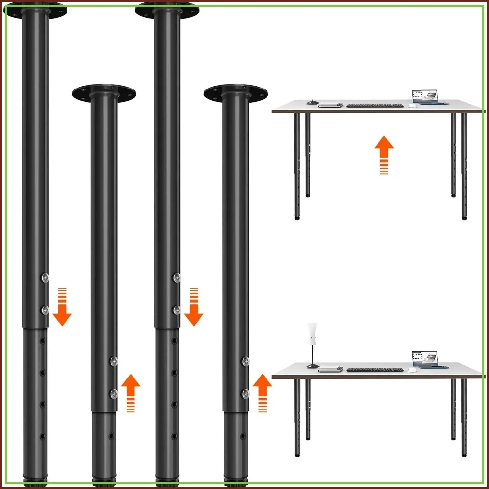 Adjustable Metal Table Legs 21-36 inch, DIY Furniture Leg Set for Desk, Dining Table, Office Desk (4, Black)
Adjustable Metal Table Legs 21-36 inch, DIY Furniture Leg Set for Desk, Dining Table, Office Desk (4, Black)