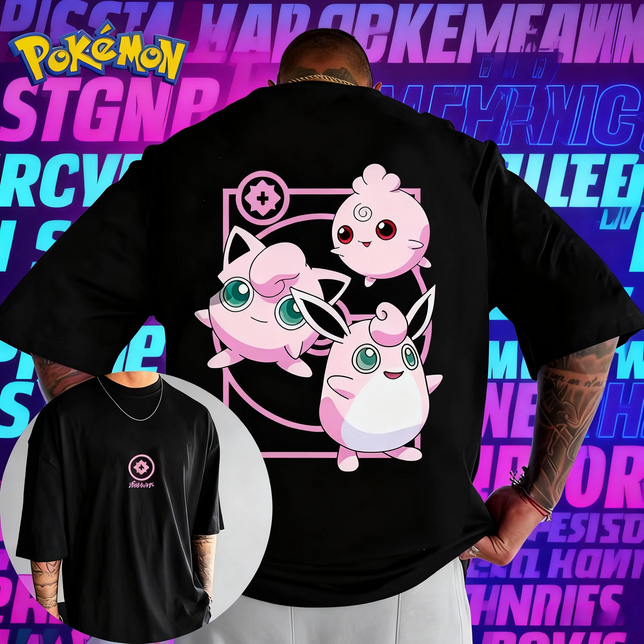 25 Summer Pokémon Anime Wigglytuff Charizard Brand 100%Pure Cotton Printed T-shirt Men Harajuku Versatile Short-sleeved Loose
25 Summer Pokémon Anime Wigglytuff Charizard Brand 100%Pure Cotton Printed T-shirt Men Harajuku Versatile Short-sleeved Loose