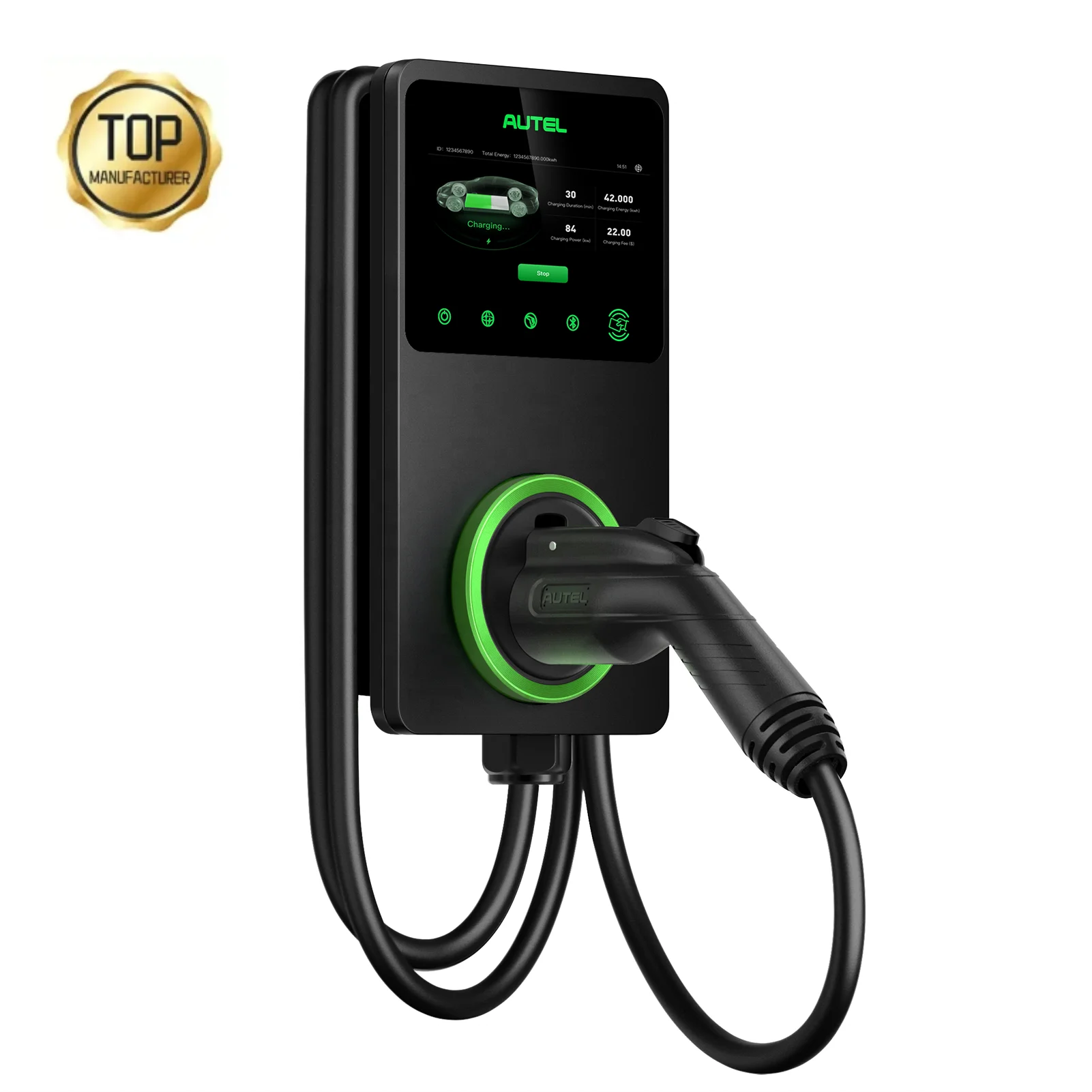 Зарядное устройство AUTEL Elite 50a 12 кВт, тип 1, 5-дюймовый сенсорный экран OCPP J1772 NACS для коммерческой зарядной станции электромобилей
Зарядное устройство AUTEL Elite 50a 12 кВт, тип 1, 5-дюймовый сенсорный экран OCPP J1772 NACS для коммерческой зарядной станции электромобилей