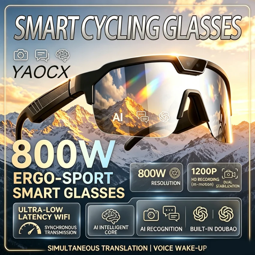 New Smart AI Glasses 1200P HD Video Record 800W Camera ChatGPT Bluetooth Call 32GB ROM 139Languages Translation Music Sunglasses
New Smart AI Glasses 1200P HD Video Record 800W Camera ChatGPT Bluetooth Call 32GB ROM 139Languages Translation Music Sunglasses
