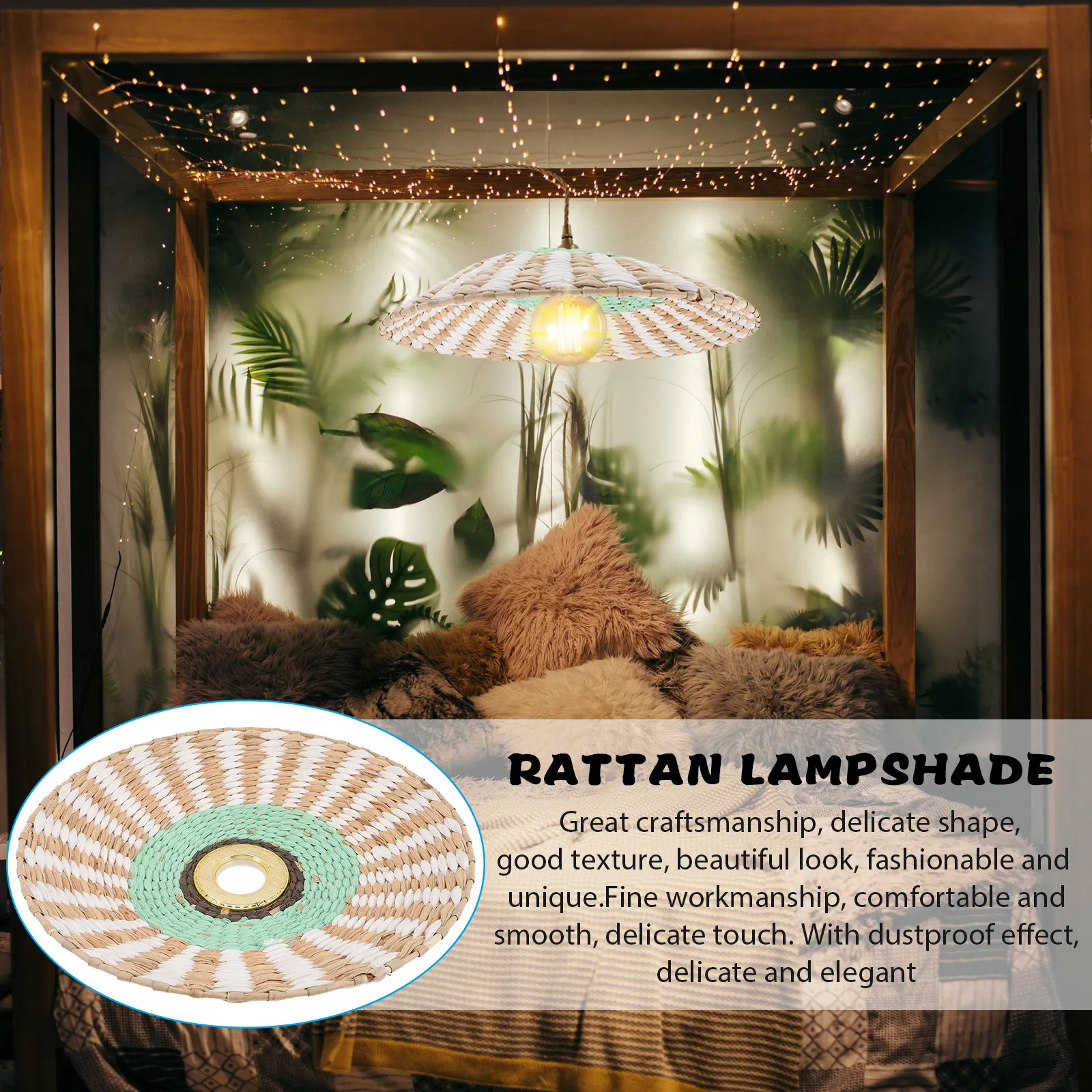 Small E27 Socket Paper Woven Lampshade Retro Style Ceiling Lamp Cover Decorative Light Accessory Indoor Shade for Living Room
Small E27 Socket Paper Woven Lampshade Retro Style Ceiling Lamp Cover Decorative Light Accessory Indoor Shade for Living Room
