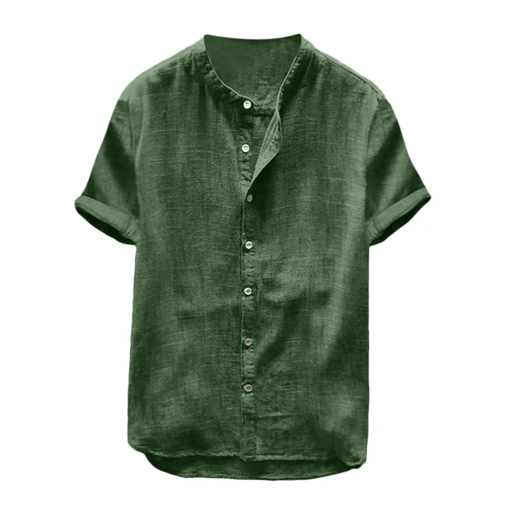 Summer Shirt Men Baggy Cotton Linen Solid Color Short Sleeve Retro Tunic Blouse Tops Clothing Camisa Masculina Рубашка
Summer Shirt Men Baggy Cotton Linen Solid Color Short Sleeve Retro Tunic Blouse Tops Clothing Camisa Masculina Рубашка