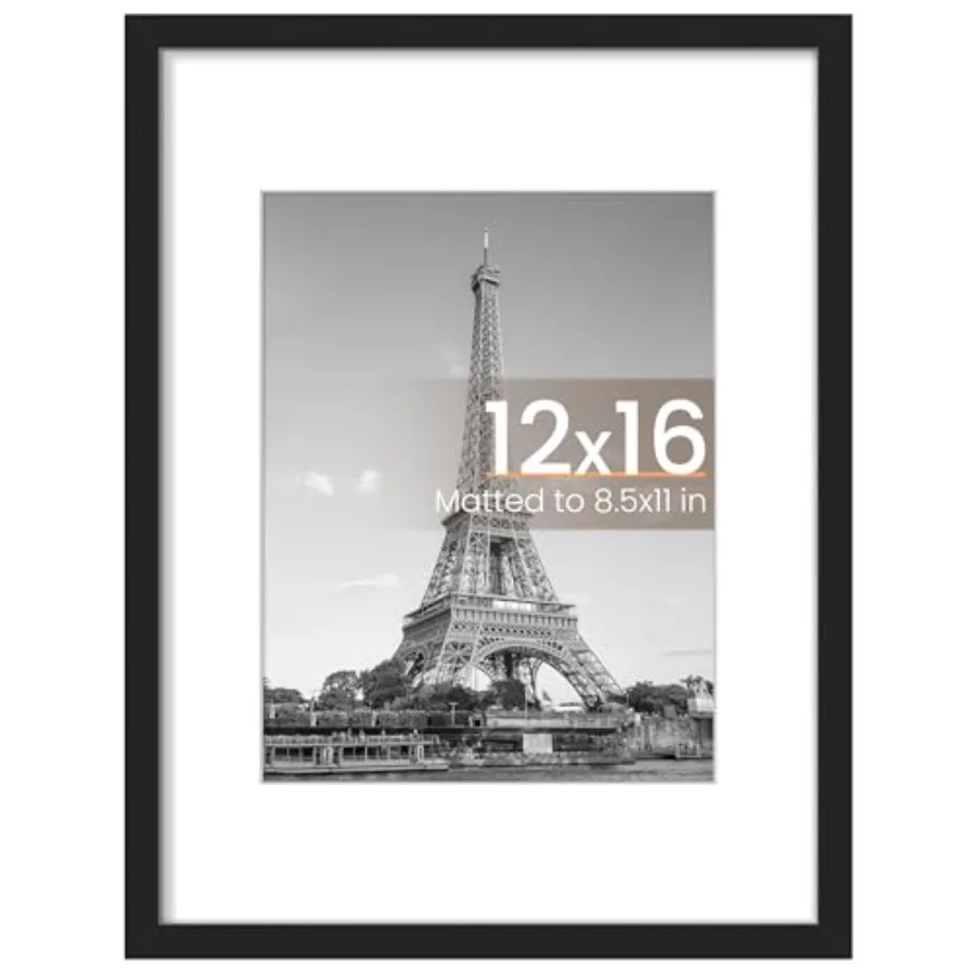 12x16 Picture Frame, Display Pictures 8.5x11 with Mat or 12x16 Without Mat, Wall Hanging Photo Frame,,1 Pack
12x16 Picture Frame, Display Pictures 8.5x11 with Mat or 12x16 Without Mat, Wall Hanging Photo Frame,,1 Pack