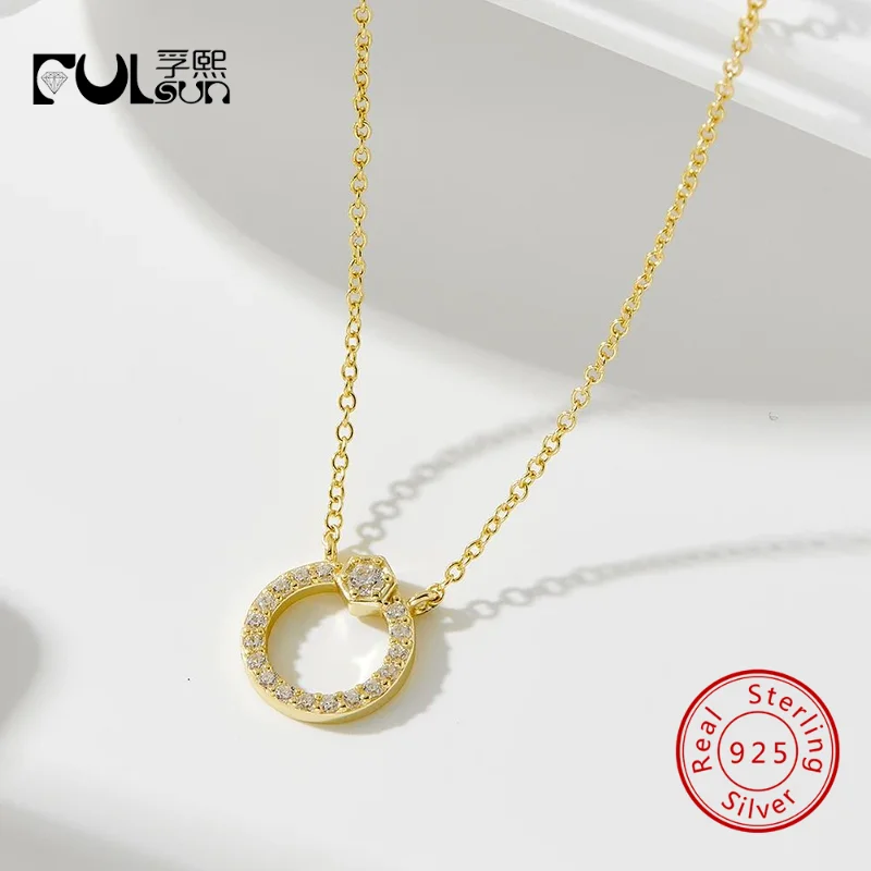 925 Sterling Silver 14K Gold/Rhodium Plated Open Circle CZ Pendant Necklace Women Dainty Minimalist Fine Jewelry
925 Sterling Silver 14K Gold/Rhodium Plated Open Circle CZ Pendant Necklace Women Dainty Minimalist Fine Jewelry