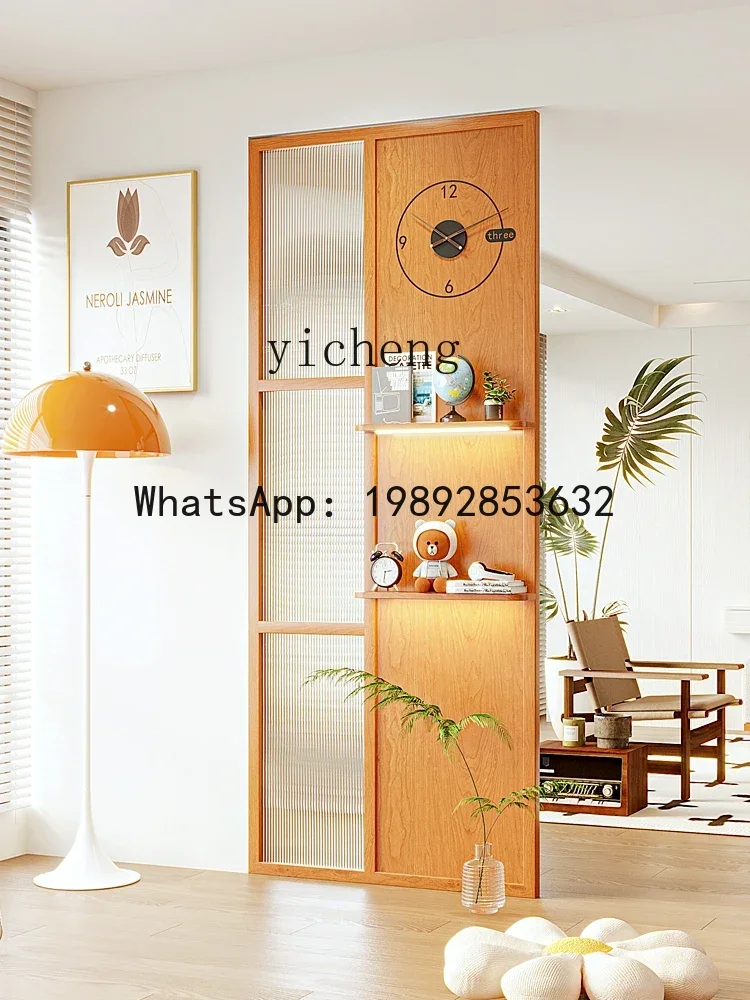 P30 entrance partition solid wood rack integrated living room with wall clock screen cherry wood
P30 entrance partition solid wood rack integrated living room with wall clock screen cherry wood