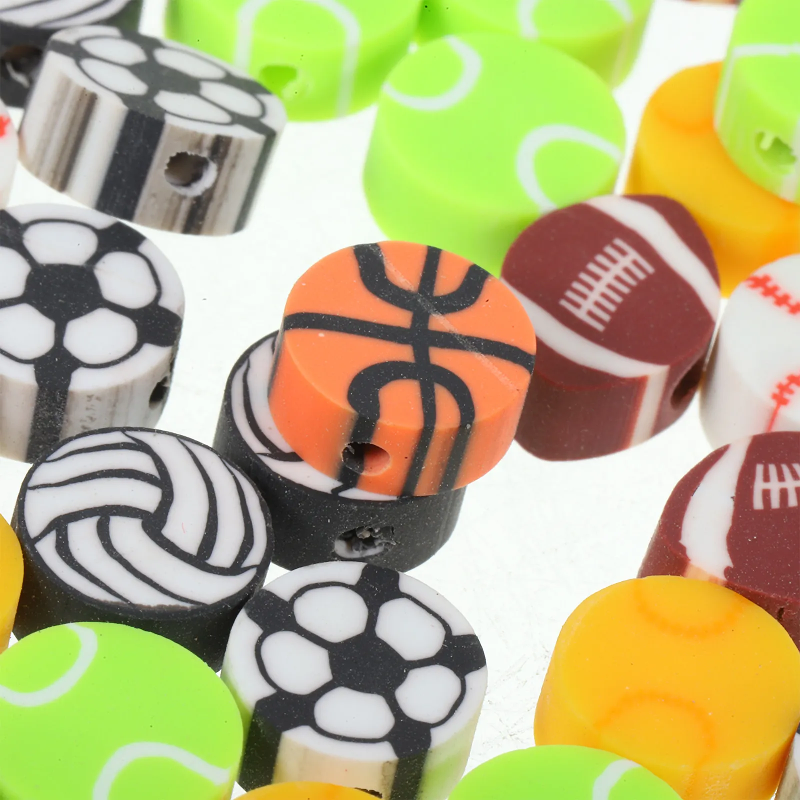 200Pcs Sports Ball Loose Beads Small Rugby Shape DIY Jewelry Making Findings for Bracelets Earrings Necklace Sports Spacer Beads
200Pcs Sports Ball Loose Beads Small Rugby Shape DIY Jewelry Making Findings for Bracelets Earrings Necklace Sports Spacer Beads