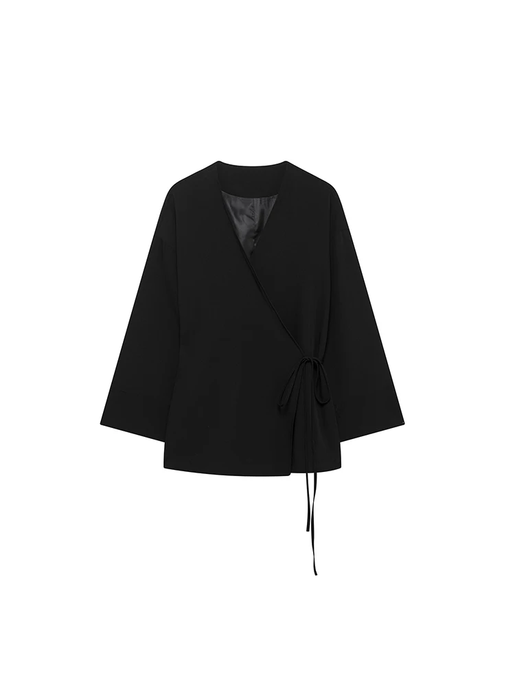 KUCLUT Women Fashion Black Lace Up Pleated Pullover Blouse Vintage V-Neck Long Sleeves Female Chic Lady Shirts
KUCLUT Women Fashion Black Lace Up Pleated Pullover Blouse Vintage V-Neck Long Sleeves Female Chic Lady Shirts