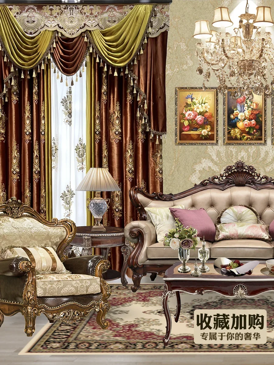 Custom Size European Palace Luxury Living Room Curtains High-end Decoration Red Auspicious Bedroom Blackout Velvet Fabric Vill
Custom Size European Palace Luxury Living Room Curtains High-end Decoration Red Auspicious Bedroom Blackout Velvet Fabric Vill