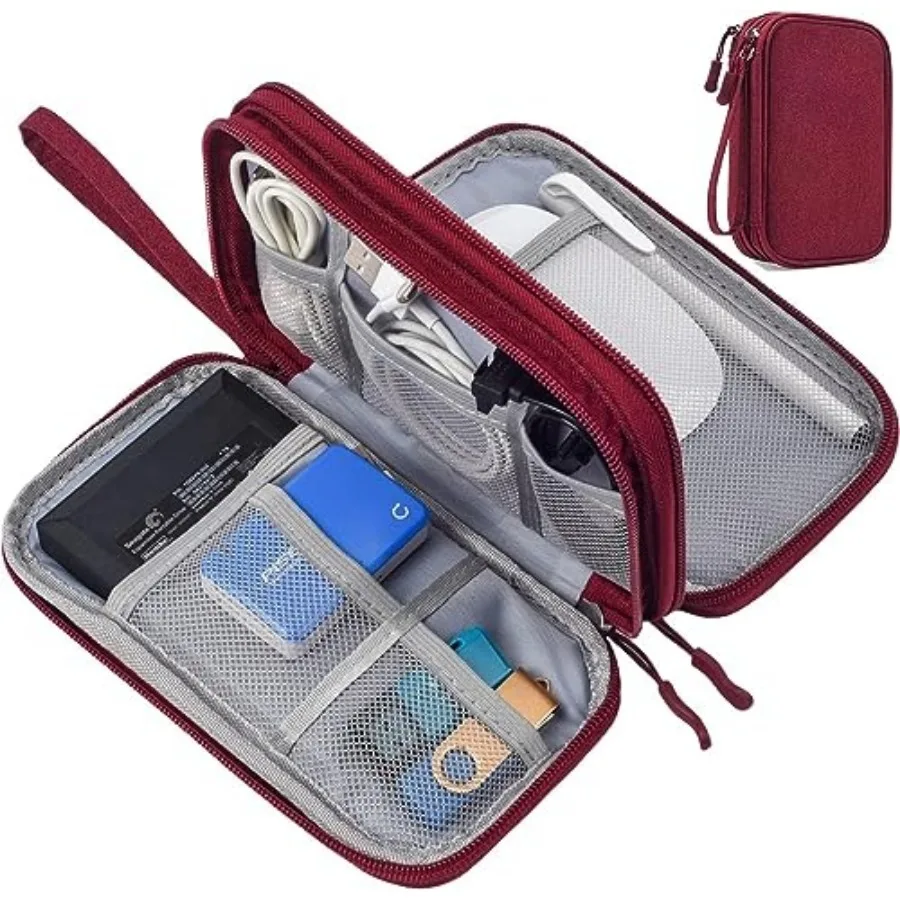 Electronics Accessories Organizer Pouch Bag, Travel Universal Organizer for Cable, Charger, Phone, SD Card, Business Travel Gad
Electronics Accessories Organizer Pouch Bag, Travel Universal Organizer for Cable, Charger, Phone, SD Card, Business Travel Gad
