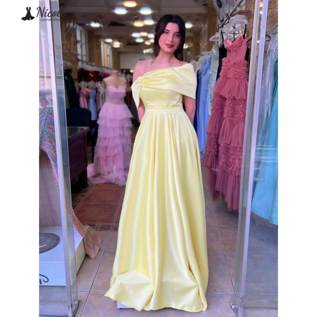 Nicole Custom Made Evening Dresses Woman Elegant Party Dresses for Women Luxury Evening Dress 2025 Satin Cloth Robes De Cocktail 
Nicole Custom Made Evening Dresses Woman Elegant Party Dresses for Women Luxury Evening Dress 2025 Satin Cloth Robes De Cocktail